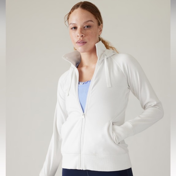 Athleta Triumph Hoodie NWT, Size M, White - Picture 1 of 2